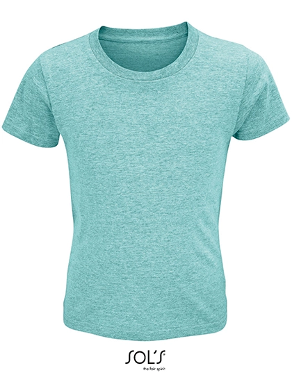 Kids´ Crusader T-Shirt zum Besticken und Bedrucken in der Farbe Heather Light Green mit Ihren Logo, Schriftzug oder Motiv.