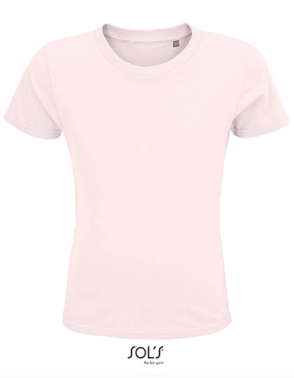 Kids´ Crusader T-Shirt zum Besticken und Bedrucken in der Farbe Pale Pink mit Ihren Logo, Schriftzug oder Motiv.