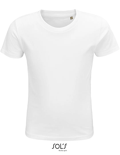 Kids´ Crusader T-Shirt zum Besticken und Bedrucken in der Farbe White mit Ihren Logo, Schriftzug oder Motiv.
