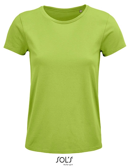 Women´s Crusader T-Shirt zum Besticken und Bedrucken in der Farbe Apple Green mit Ihren Logo, Schriftzug oder Motiv.