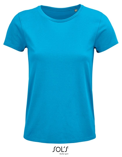 Women´s Crusader T-Shirt zum Besticken und Bedrucken in der Farbe Aqua mit Ihren Logo, Schriftzug oder Motiv.