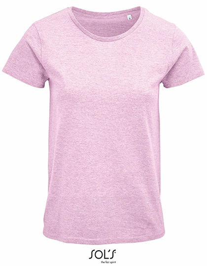 Women´s Crusader T-Shirt zum Besticken und Bedrucken in der Farbe Heather Pink mit Ihren Logo, Schriftzug oder Motiv.