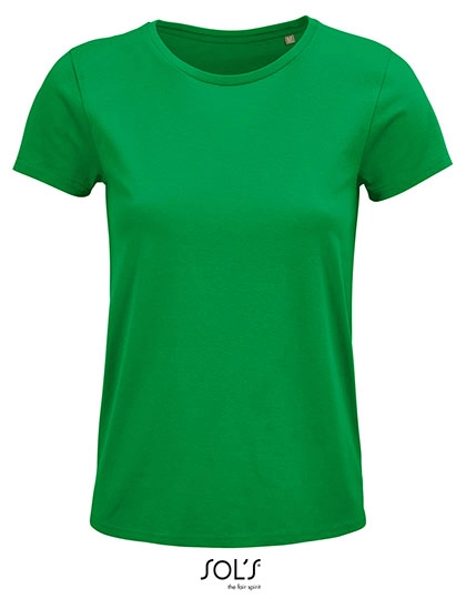Women´s Crusader T-Shirt zum Besticken und Bedrucken in der Farbe Kelly Green mit Ihren Logo, Schriftzug oder Motiv.