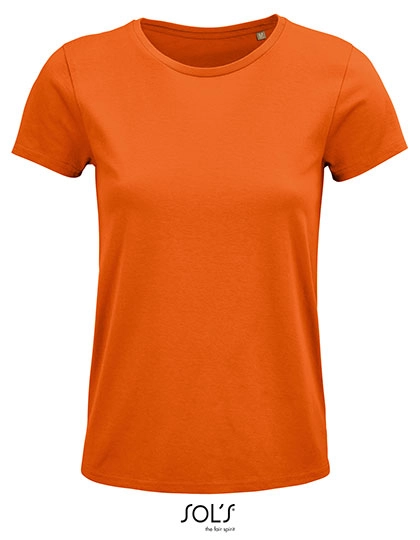 Women´s Crusader T-Shirt zum Besticken und Bedrucken in der Farbe Orange mit Ihren Logo, Schriftzug oder Motiv.