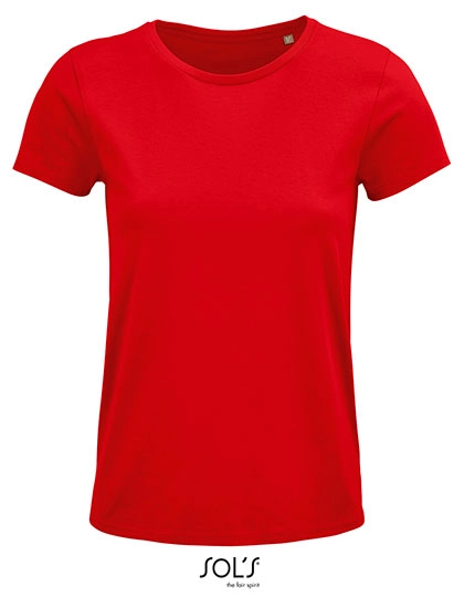 Women´s Crusader T-Shirt zum Besticken und Bedrucken in der Farbe Red mit Ihren Logo, Schriftzug oder Motiv.