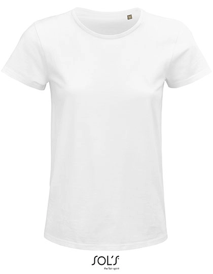 Women´s Crusader T-Shirt zum Besticken und Bedrucken in der Farbe White mit Ihren Logo, Schriftzug oder Motiv.