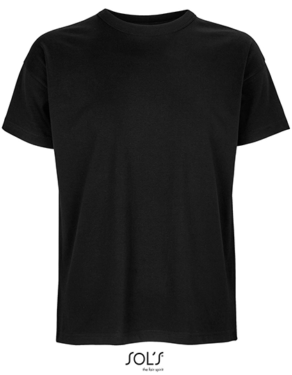 Men´s Boxy Oversized T-Shirt zum Besticken und Bedrucken in der Farbe Deep Black mit Ihren Logo, Schriftzug oder Motiv.