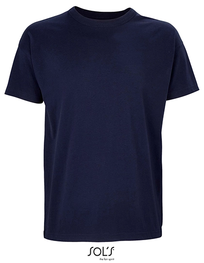 Men´s Boxy Oversized T-Shirt zum Besticken und Bedrucken in der Farbe French Navy mit Ihren Logo, Schriftzug oder Motiv.