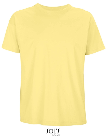 Men´s Boxy Oversized T-Shirt zum Besticken und Bedrucken in der Farbe Light Yellow mit Ihren Logo, Schriftzug oder Motiv.