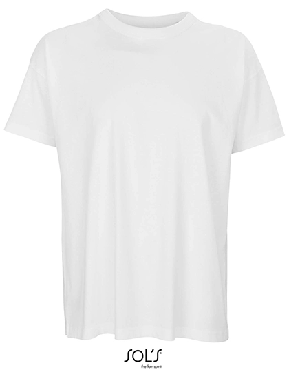Men´s Boxy Oversized T-Shirt zum Besticken und Bedrucken in der Farbe White mit Ihren Logo, Schriftzug oder Motiv.