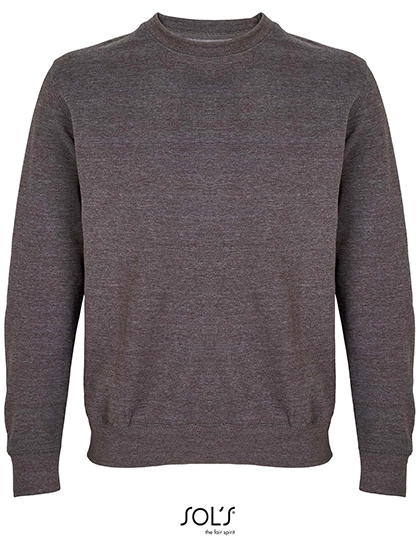 Unisex Columbia Crew Neck Sweatshirt zum Besticken und Bedrucken in der Farbe Charcoal Melange mit Ihren Logo, Schriftzug oder Motiv.