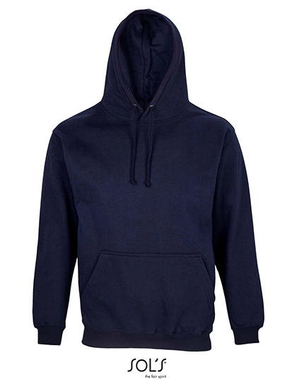 Unisex Condor Hooded Sweatshirt zum Besticken und Bedrucken in der Farbe French Navy mit Ihren Logo, Schriftzug oder Motiv.