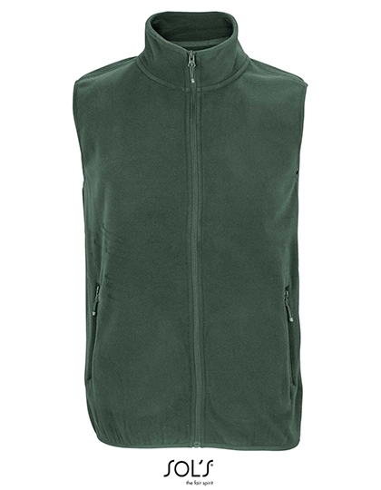 Unisex Factor Zipped Fleece Bodywarmer zum Besticken und Bedrucken in der Farbe Forest Green mit Ihren Logo, Schriftzug oder Motiv.
