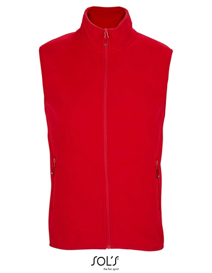 Unisex Factor Zipped Fleece Bodywarmer zum Besticken und Bedrucken in der Farbe Red mit Ihren Logo, Schriftzug oder Motiv.