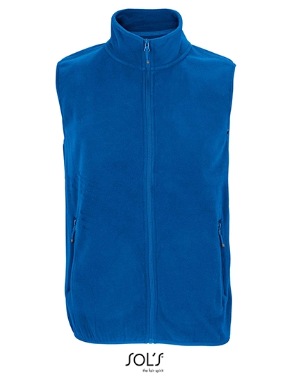 Unisex Factor Zipped Fleece Bodywarmer zum Besticken und Bedrucken in der Farbe Royal Blue mit Ihren Logo, Schriftzug oder Motiv.