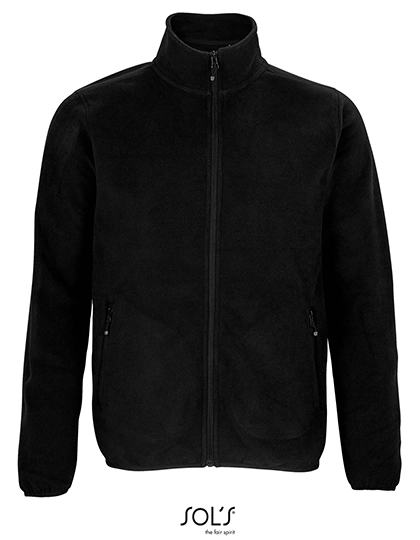 Men´s Factor Zipped Fleece Jacket zum Besticken und Bedrucken in der Farbe Black mit Ihren Logo, Schriftzug oder Motiv.