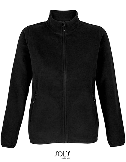 Women´s Factor Zipped Fleece Jacket zum Besticken und Bedrucken in der Farbe Black mit Ihren Logo, Schriftzug oder Motiv.