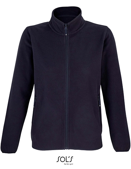 Women´s Factor Zipped Fleece Jacket zum Besticken und Bedrucken in der Farbe Navy mit Ihren Logo, Schriftzug oder Motiv.