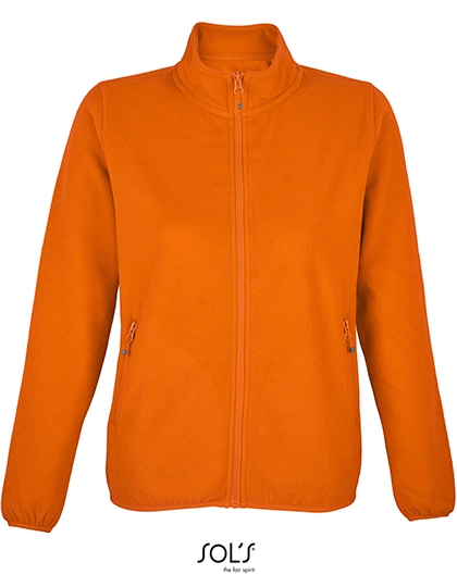 Women´s Factor Zipped Fleece Jacket zum Besticken und Bedrucken in der Farbe Orange mit Ihren Logo, Schriftzug oder Motiv.