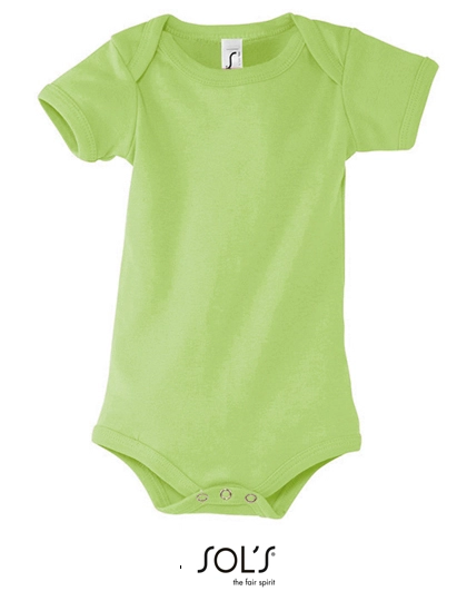 Babies Bodysuit Bambino zum Besticken und Bedrucken in der Farbe Apple Green mit Ihren Logo, Schriftzug oder Motiv.