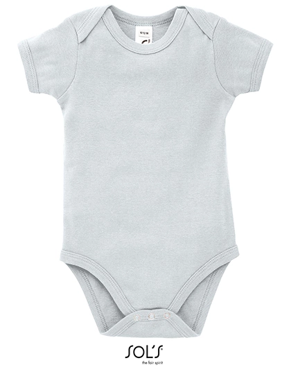 Babies Bodysuit Bambino zum Besticken und Bedrucken in der Farbe Baby Blue mit Ihren Logo, Schriftzug oder Motiv.