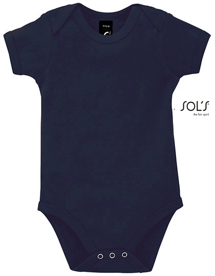 Babies Bodysuit Bambino zum Besticken und Bedrucken in der Farbe French Navy mit Ihren Logo, Schriftzug oder Motiv.