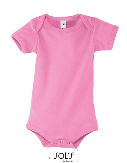 Babies Bodysuit Bambino zum Besticken und Bedrucken in der Farbe Orchid Pink mit Ihren Logo, Schriftzug oder Motiv.