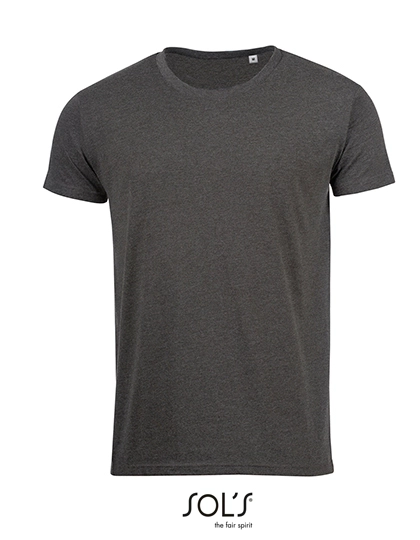 Men´s T-Shirt Mixed zum Besticken und Bedrucken in der Farbe Charcoal Melange mit Ihren Logo, Schriftzug oder Motiv.