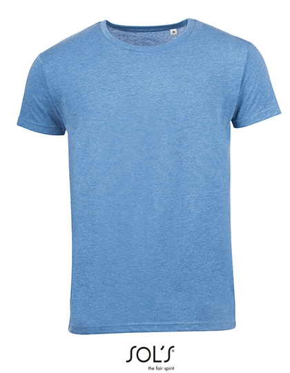 Men´s T-Shirt Mixed zum Besticken und Bedrucken in der Farbe Heather Blue mit Ihren Logo, Schriftzug oder Motiv.