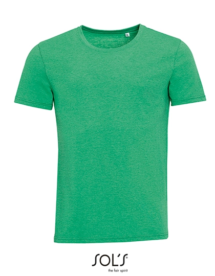 Men´s T-Shirt Mixed zum Besticken und Bedrucken in der Farbe Heather Green mit Ihren Logo, Schriftzug oder Motiv.