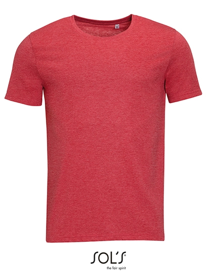 Men´s T-Shirt Mixed zum Besticken und Bedrucken in der Farbe Heather Red mit Ihren Logo, Schriftzug oder Motiv.