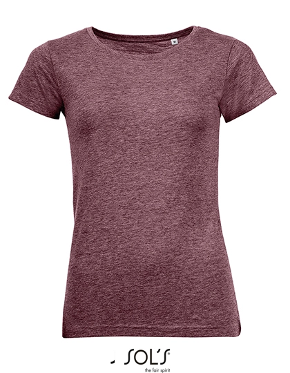 Women´s T-Shirt Mixed zum Besticken und Bedrucken in der Farbe Heather Burgundy mit Ihren Logo, Schriftzug oder Motiv.