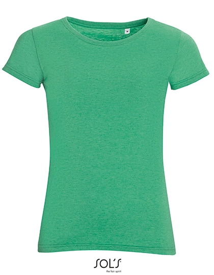 Women´s T-Shirt Mixed zum Besticken und Bedrucken in der Farbe Heather Green mit Ihren Logo, Schriftzug oder Motiv.
