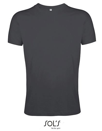 Regent Fit T-Shirt zum Besticken und Bedrucken in der Farbe Dark Grey (Solid) mit Ihren Logo, Schriftzug oder Motiv.