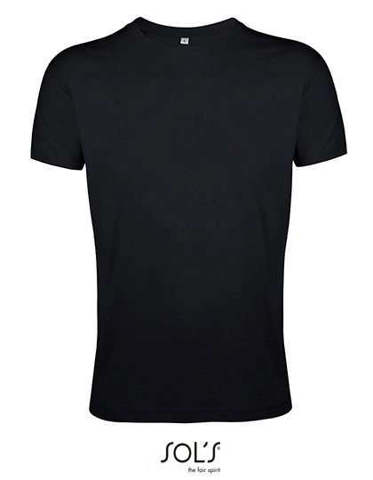 Regent Fit T-Shirt zum Besticken und Bedrucken in der Farbe Deep Black mit Ihren Logo, Schriftzug oder Motiv.
