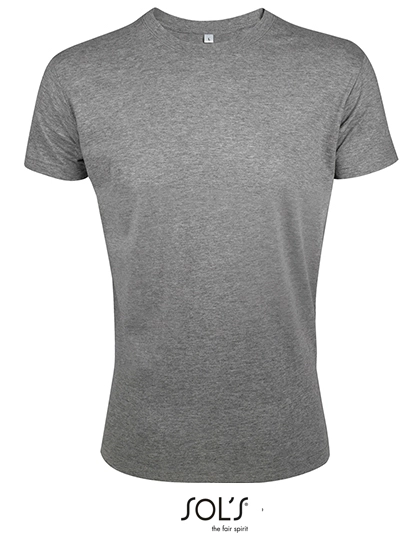 Regent Fit T-Shirt zum Besticken und Bedrucken in der Farbe Grey Melange mit Ihren Logo, Schriftzug oder Motiv.