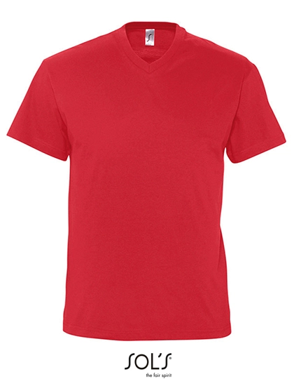 V-Neck T-Shirt Victory zum Besticken und Bedrucken in der Farbe Red mit Ihren Logo, Schriftzug oder Motiv.