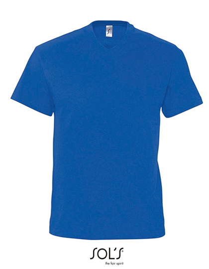 V-Neck T-Shirt Victory zum Besticken und Bedrucken in der Farbe Royal Blue mit Ihren Logo, Schriftzug oder Motiv.