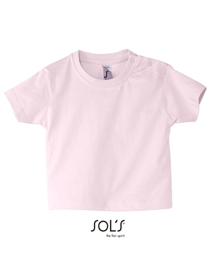 Baby T-Shirt Mosquito zum Besticken und Bedrucken in der Farbe Pale Pink mit Ihren Logo, Schriftzug oder Motiv.