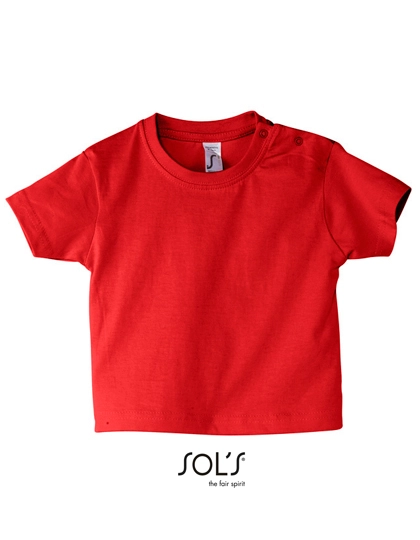 Baby T-Shirt Mosquito zum Besticken und Bedrucken in der Farbe Red mit Ihren Logo, Schriftzug oder Motiv.