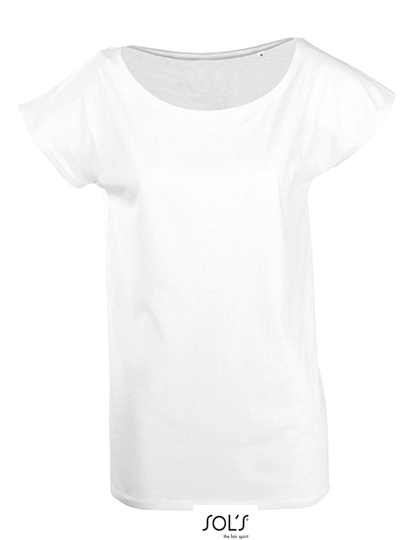 Women´s T-Shirt Marylin zum Besticken und Bedrucken in der Farbe White mit Ihren Logo, Schriftzug oder Motiv.