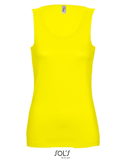 Women´s Tank Top Jane zum Besticken und Bedrucken in der Farbe Lemon mit Ihren Logo, Schriftzug oder Motiv.