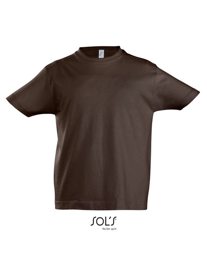 Kids´ Imperial T-Shirt zum Besticken und Bedrucken in der Farbe Chocolate mit Ihren Logo, Schriftzug oder Motiv.