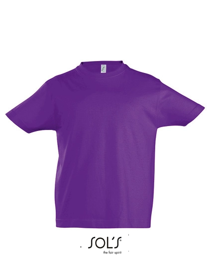 Kids´ Imperial T-Shirt zum Besticken und Bedrucken in der Farbe Dark Purple mit Ihren Logo, Schriftzug oder Motiv.