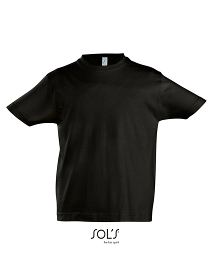 Kids´ Imperial T-Shirt zum Besticken und Bedrucken in der Farbe Deep Black mit Ihren Logo, Schriftzug oder Motiv.