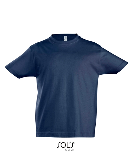Kids´ Imperial T-Shirt zum Besticken und Bedrucken in der Farbe French Navy mit Ihren Logo, Schriftzug oder Motiv.