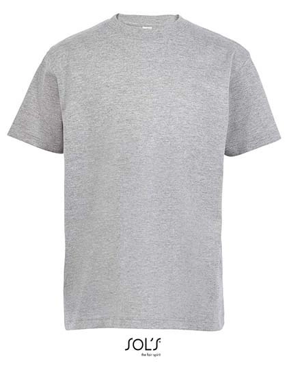 Kids´ Imperial T-Shirt zum Besticken und Bedrucken in der Farbe Grey Melange mit Ihren Logo, Schriftzug oder Motiv.
