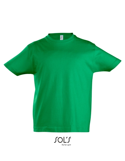 Kids´ Imperial T-Shirt zum Besticken und Bedrucken in der Farbe Kelly Green mit Ihren Logo, Schriftzug oder Motiv.