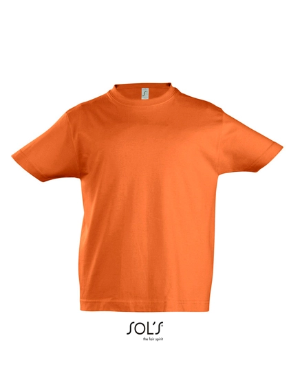 Kids´ Imperial T-Shirt zum Besticken und Bedrucken in der Farbe Orange mit Ihren Logo, Schriftzug oder Motiv.