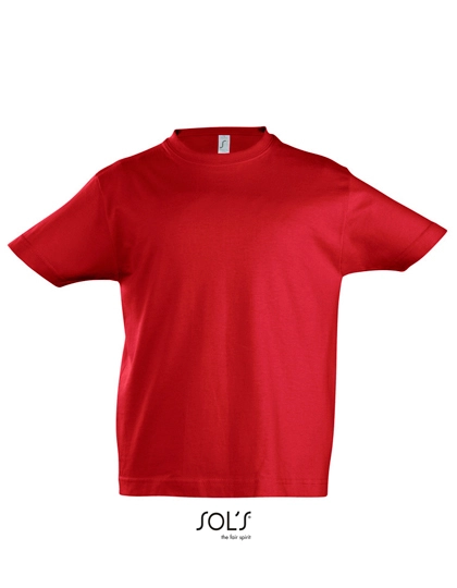Kids´ Imperial T-Shirt zum Besticken und Bedrucken in der Farbe Red mit Ihren Logo, Schriftzug oder Motiv.